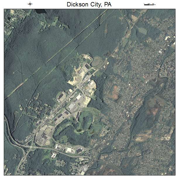 Dickson City, PA air photo map