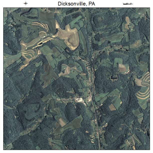 Dicksonville, PA air photo map
