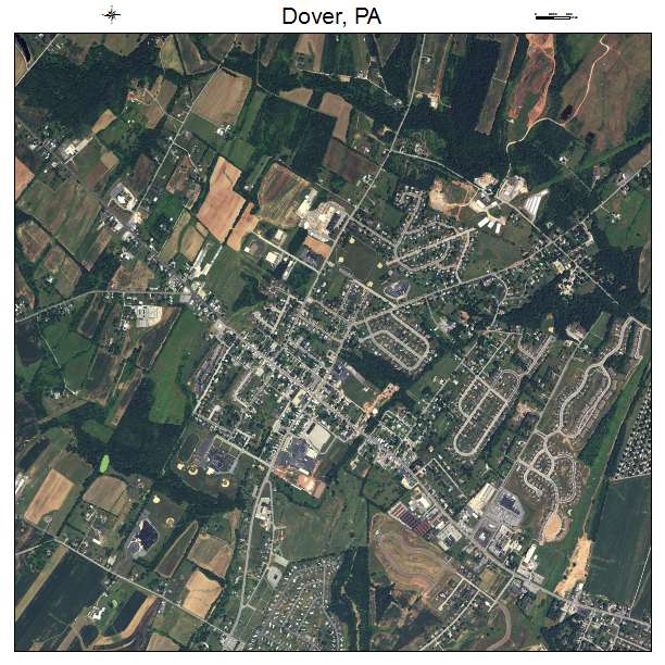 Dover, PA air photo map