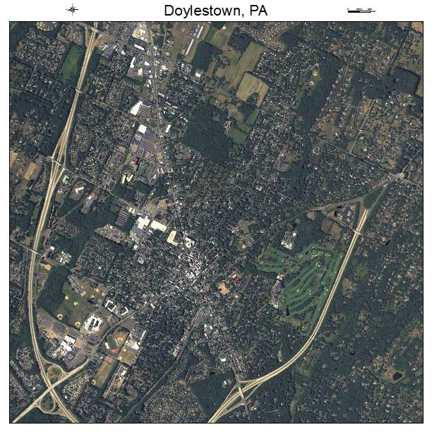 Doylestown, PA air photo map