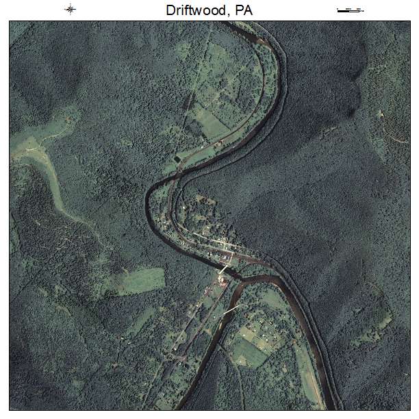 Driftwood, PA air photo map