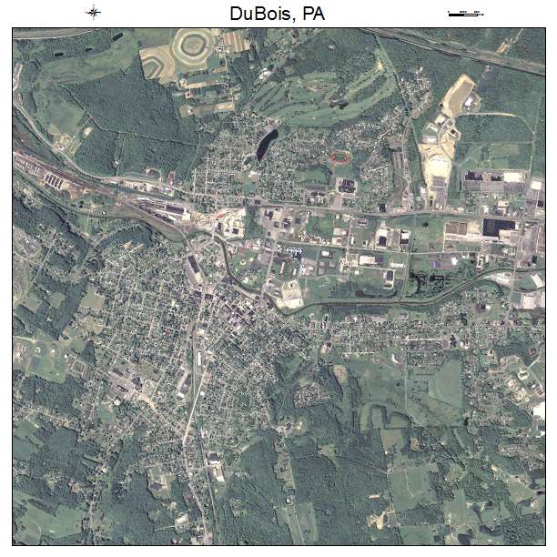 DuBois, PA air photo map
