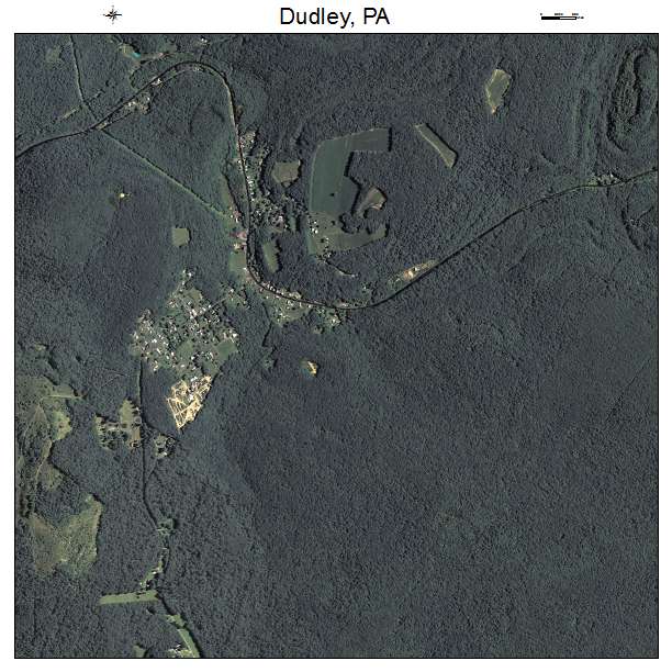 Dudley, PA air photo map