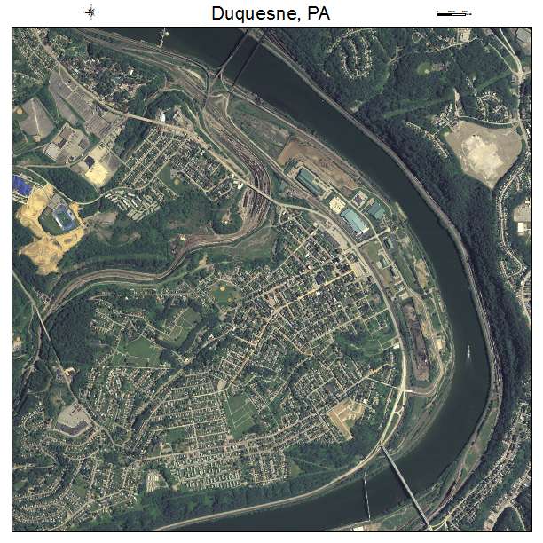 Duquesne, PA air photo map