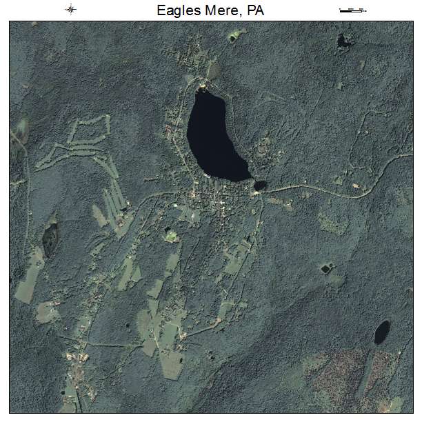 Eagles Mere, PA air photo map