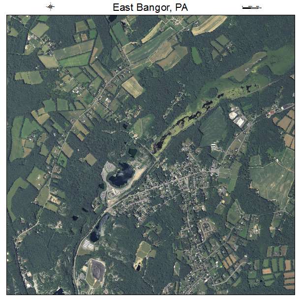 East Bangor, PA air photo map