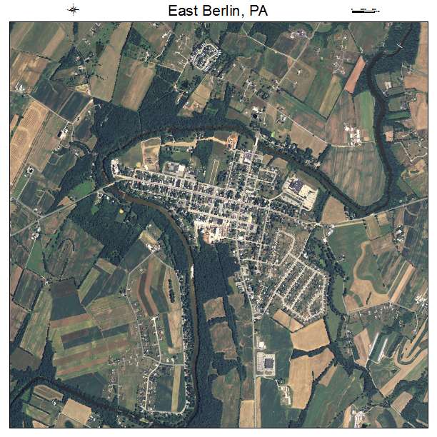 East Berlin, PA air photo map