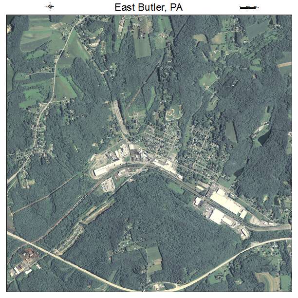 East Butler, PA air photo map