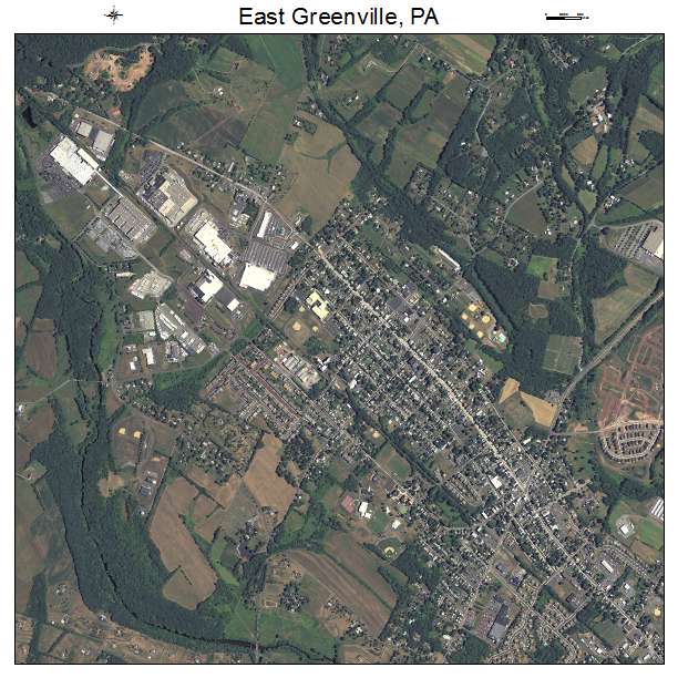 East Greenville, PA air photo map