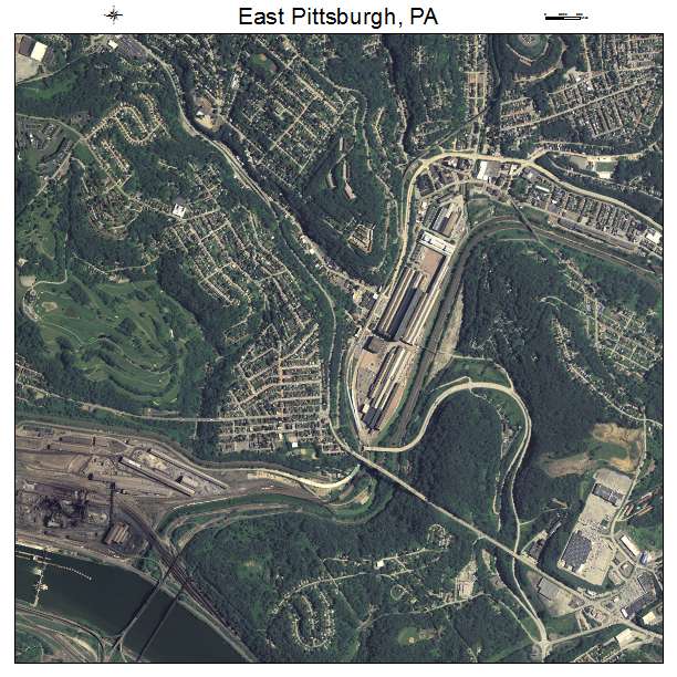 East Pittsburgh, PA air photo map