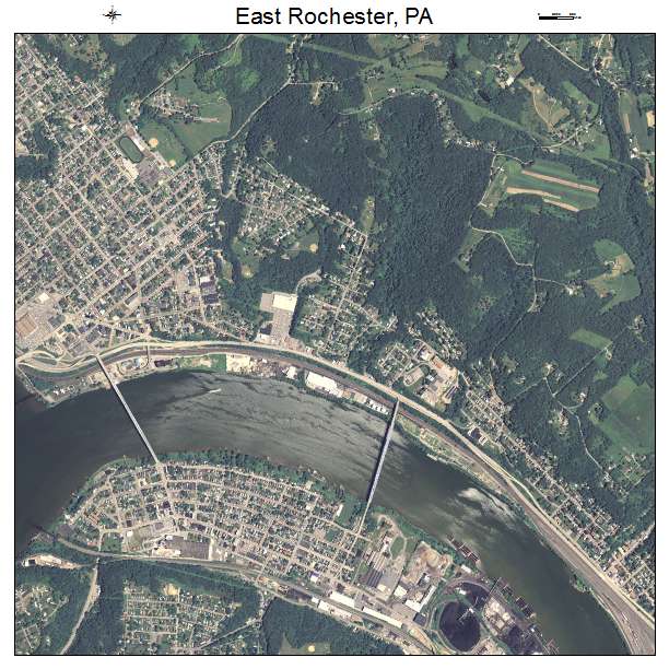 East Rochester, PA air photo map
