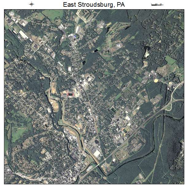 East Stroudsburg, PA air photo map