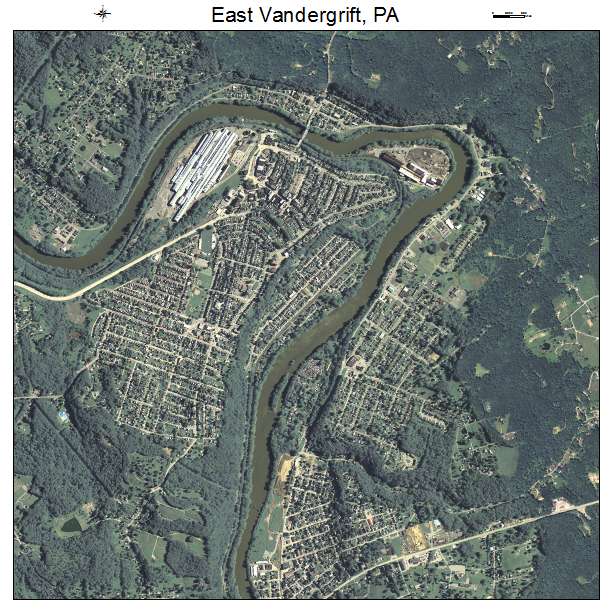 East Vandergrift, PA air photo map