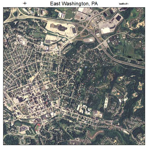 East Washington, PA air photo map