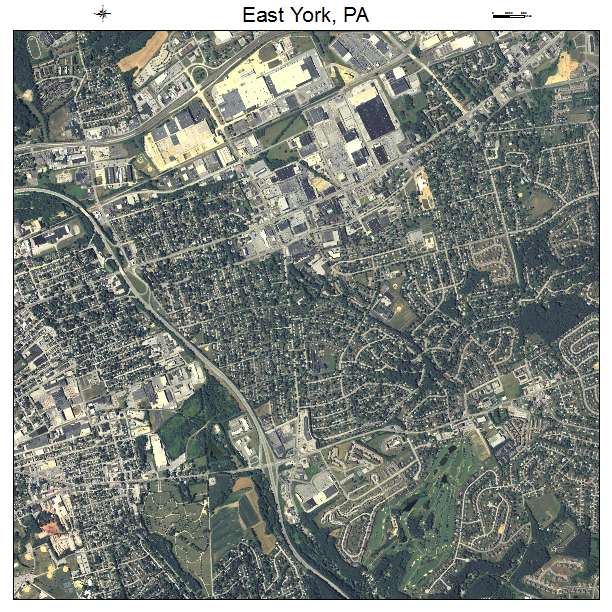 East York, PA air photo map