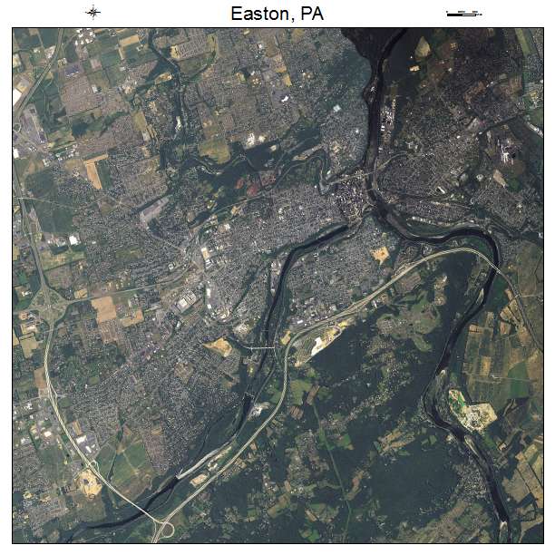 Easton, PA air photo map