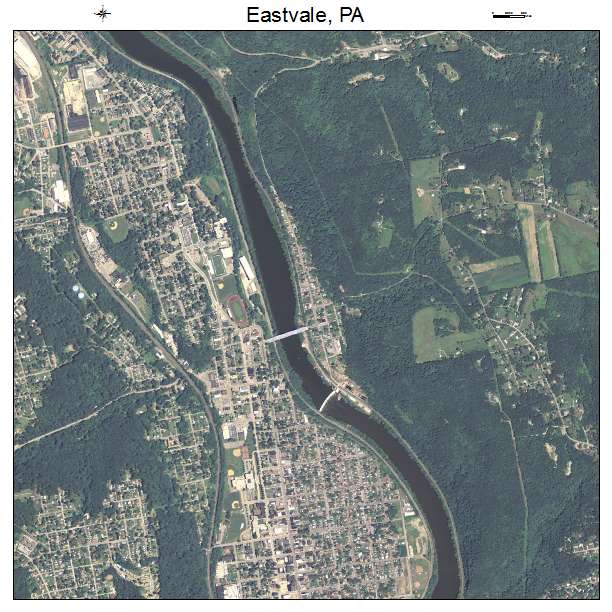 Eastvale, PA air photo map