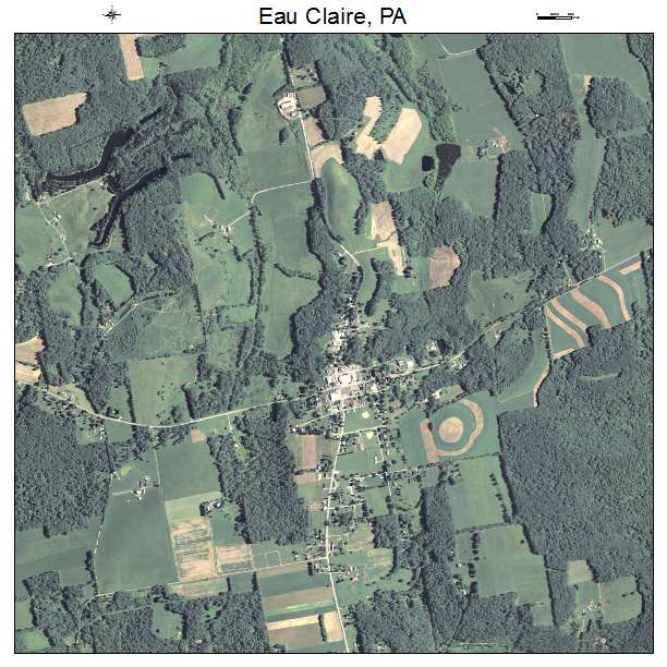 Eau Claire, PA air photo map