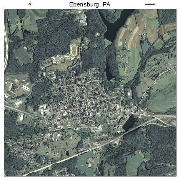 Ebensburg, PA air photo map