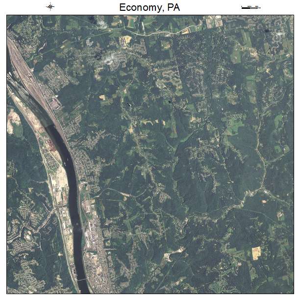 Economy, PA air photo map