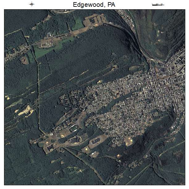 Edgewood, PA air photo map