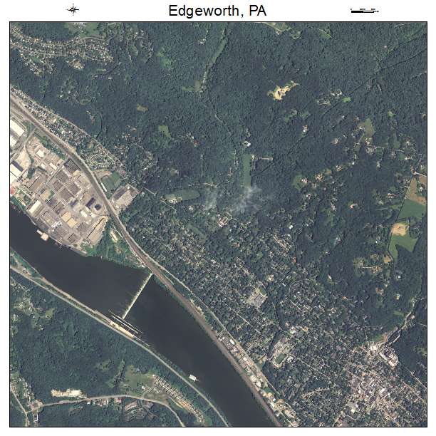 Edgeworth, PA air photo map