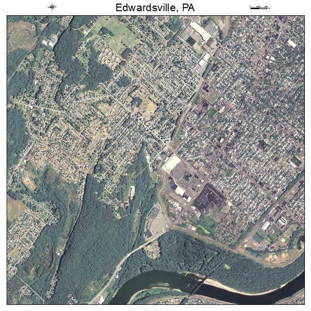 Edwardsville, PA air photo map