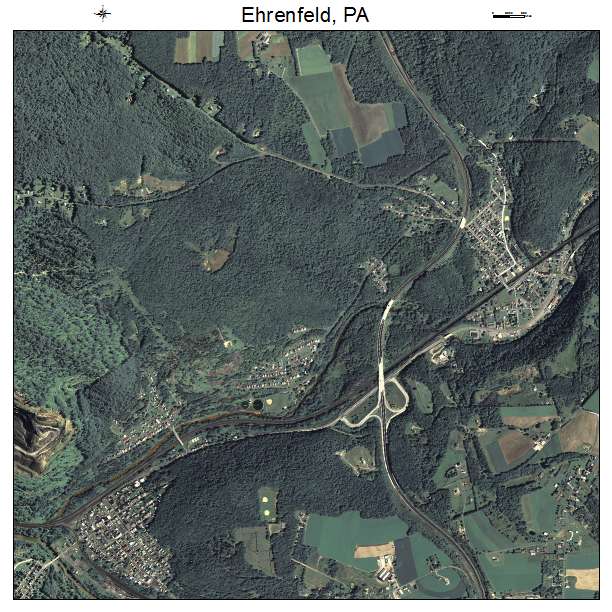 Ehrenfeld, PA air photo map