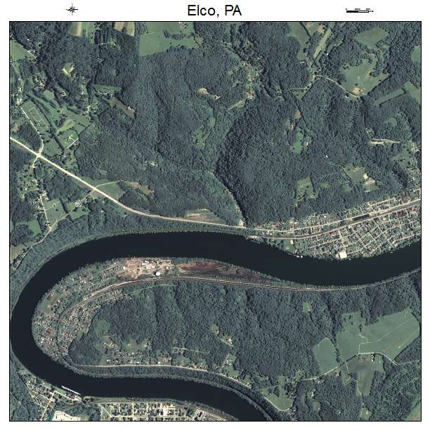 Elco, PA air photo map