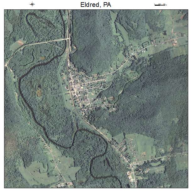Eldred, PA air photo map