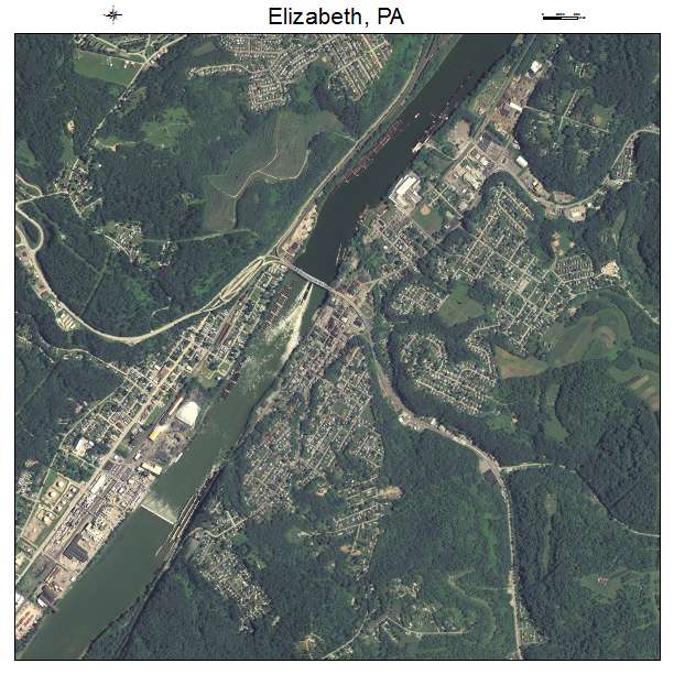 Elizabeth, PA air photo map