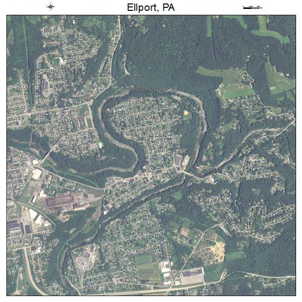 Ellport, PA air photo map