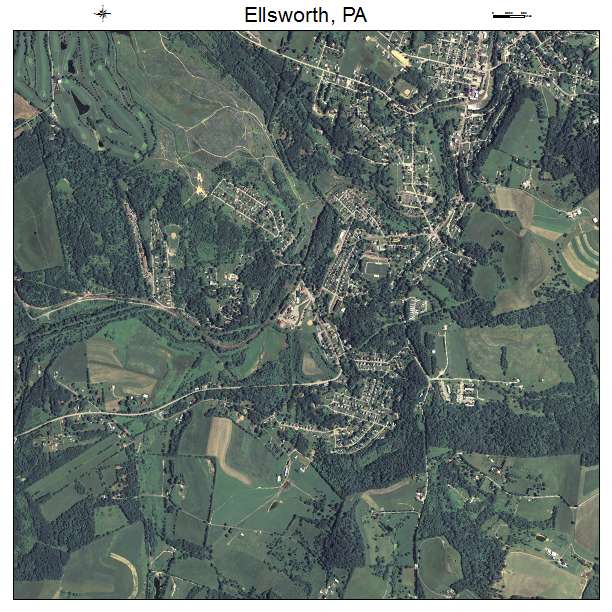 Ellsworth, PA air photo map