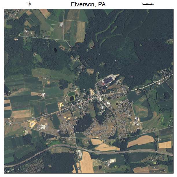 Elverson, PA air photo map