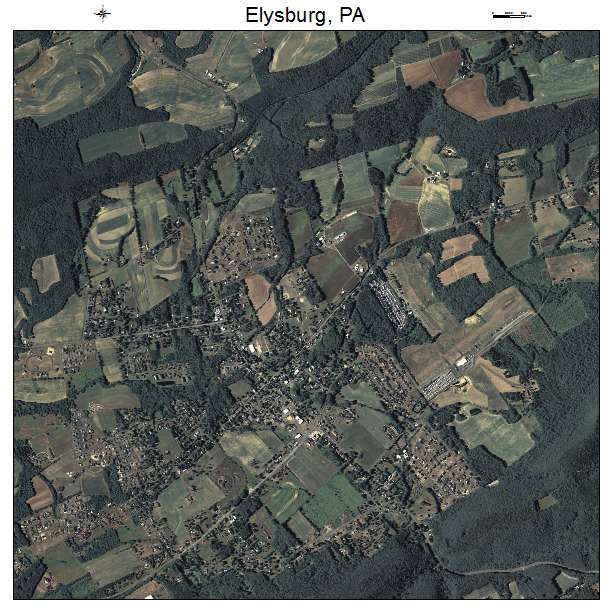 Elysburg, PA air photo map