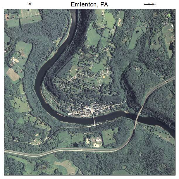 Emlenton, PA air photo map