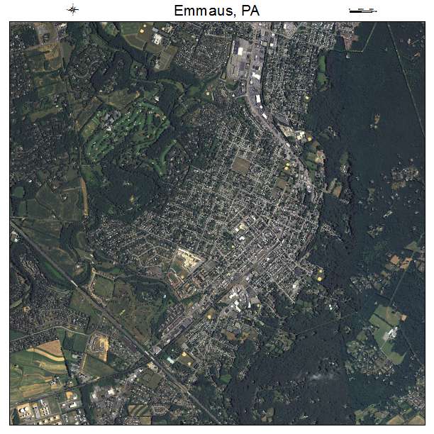 Emmaus, PA air photo map