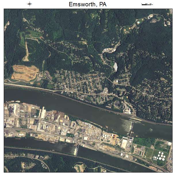 Emsworth, PA air photo map