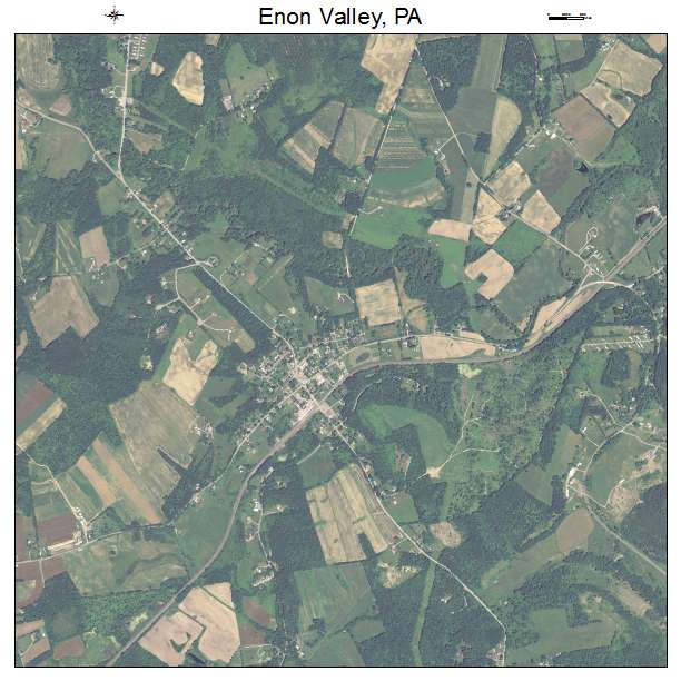 Enon Valley, PA air photo map