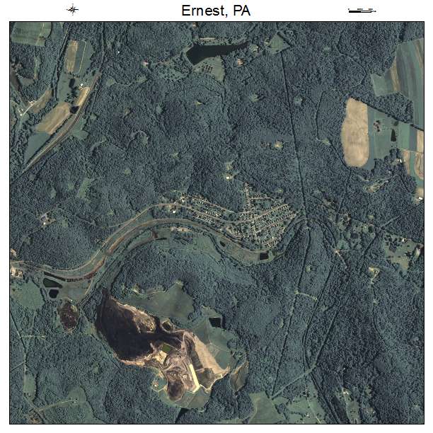 Ernest, PA air photo map