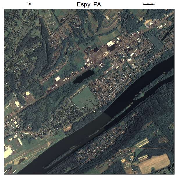 Espy, PA air photo map