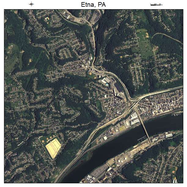 Etna, PA air photo map