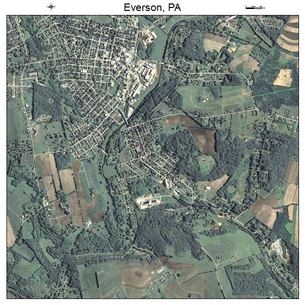 Everson, PA air photo map