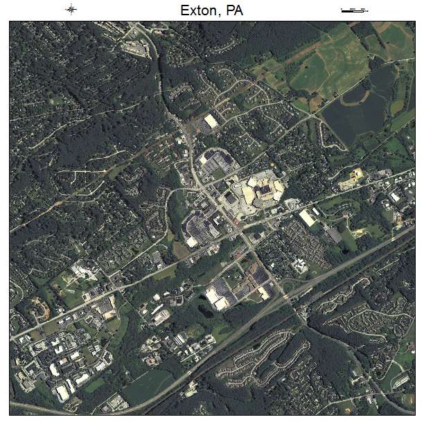 Exton, PA air photo map