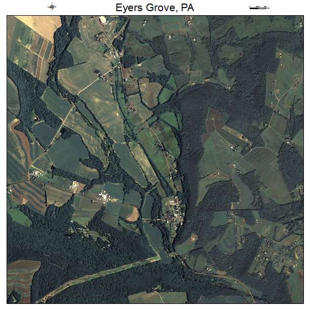 Eyers Grove, PA air photo map