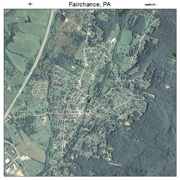 Fairchance, PA air photo map