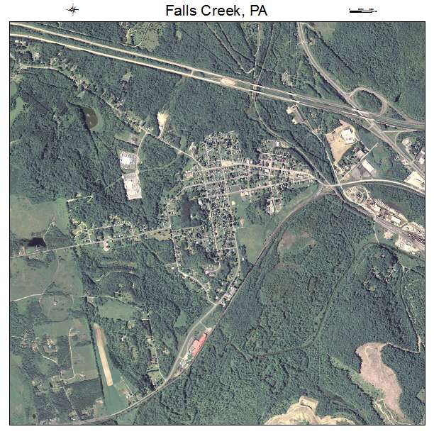 Falls Creek, PA air photo map