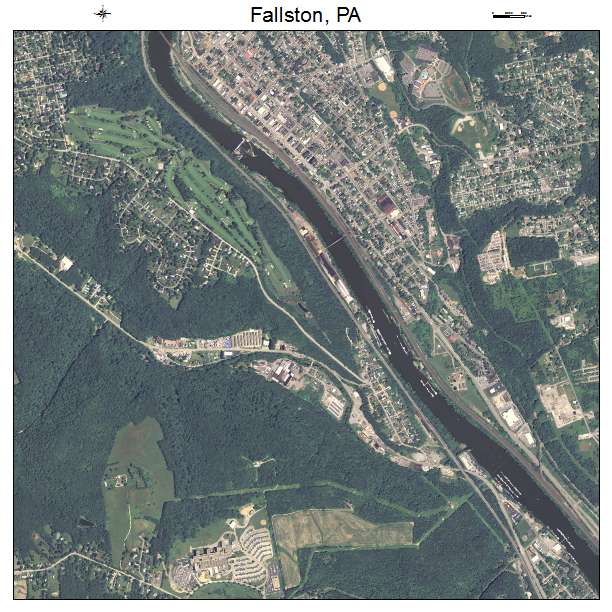 Fallston, PA air photo map
