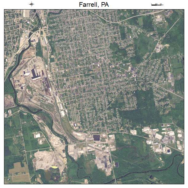 Farrell, PA air photo map