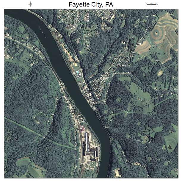 Fayette City, PA air photo map